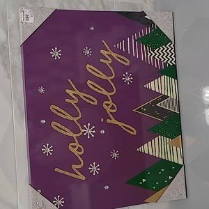 Holly Jolly Embellished Canvas NWT